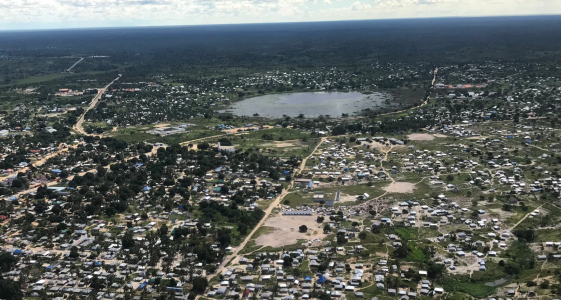 Die Stadt Palma in der Provinz Cabo Delgado, aufgenommen am 24. März 2021. Foto: André Babtista (VOA)