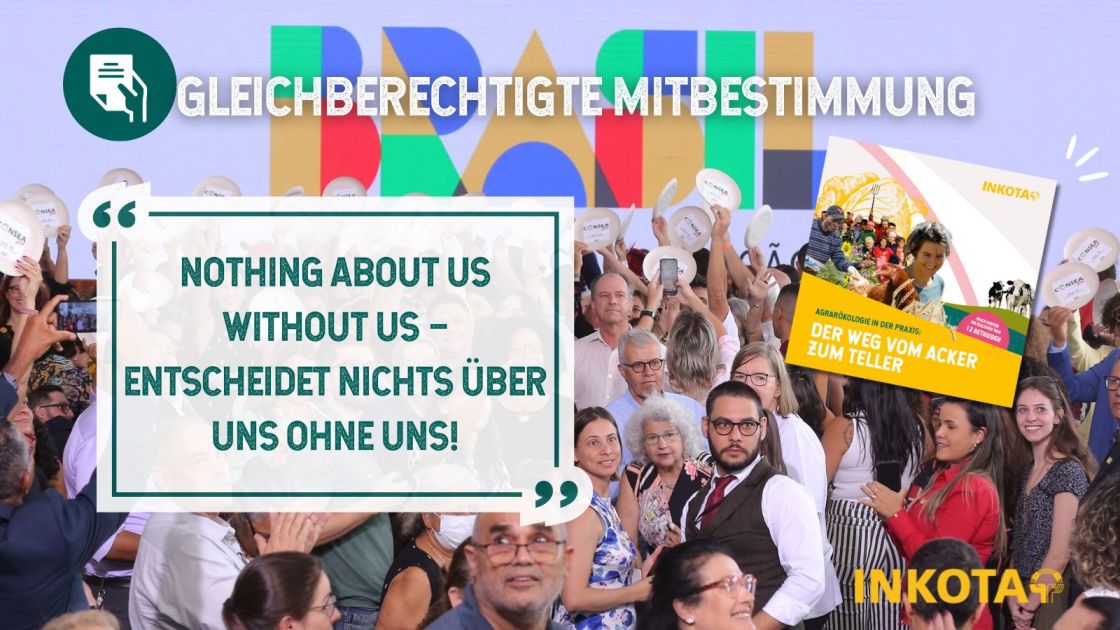 Menschen demonstrieren auf der CONSEA Konferenz in Brasilien Menschen demonstrieren in Brasilien