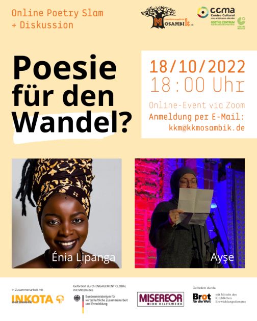 Flyer Poesie für den Wandel