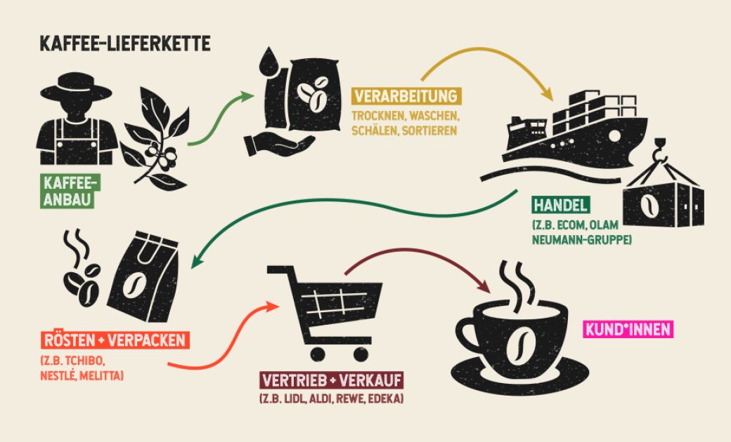 Kaffee-Lieferkette Kaffee-Lieferkette