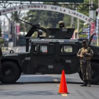 Soldaten in El Salvador während der Corona-Ausgangssperre 2020