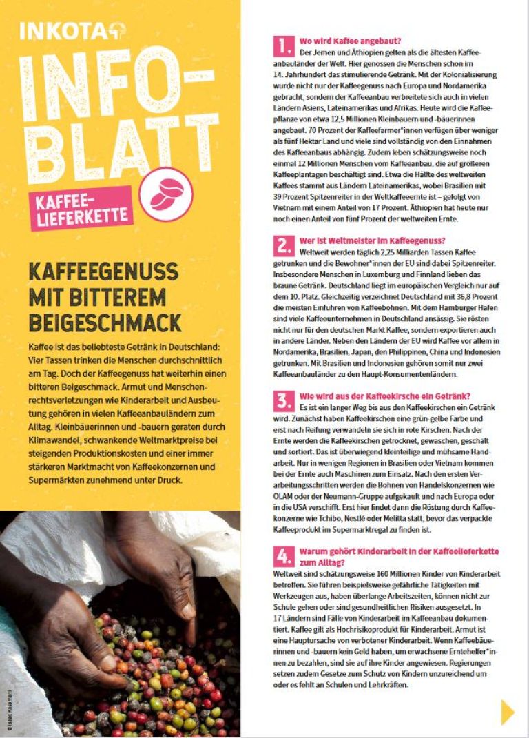 Infoblatt Kaffee INKOTA Infoblatt Kaffee INKOTA