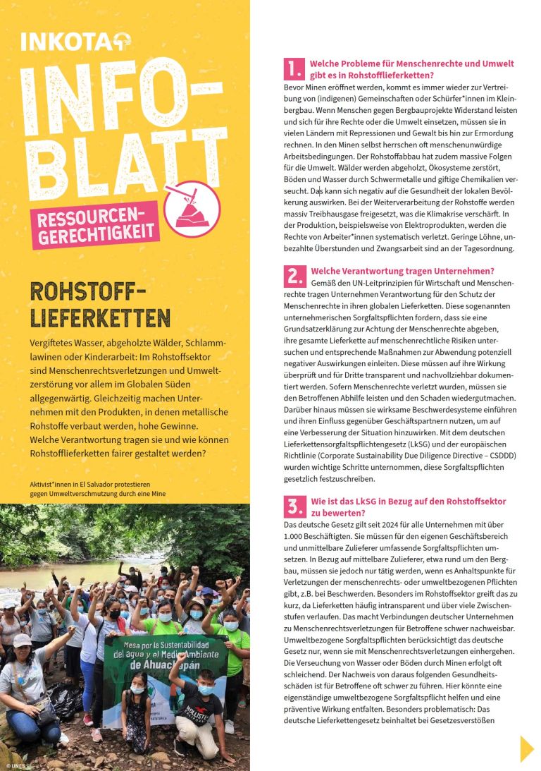 infoblatt rohstofflieferkette infoblatt rohstofflieferkette