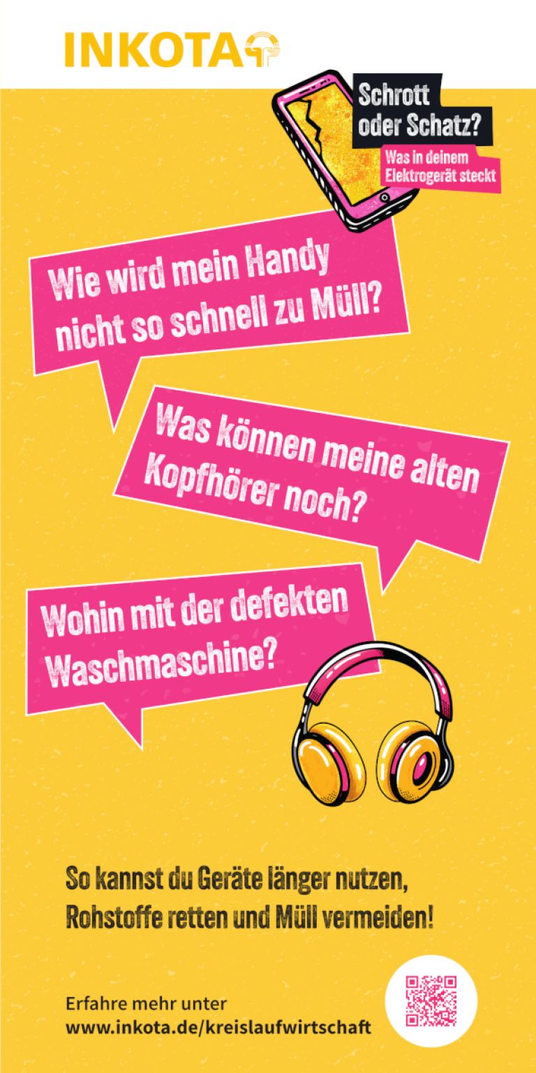 Deckblatt des Flyers "Schrott oder Schatz" auf deutsch