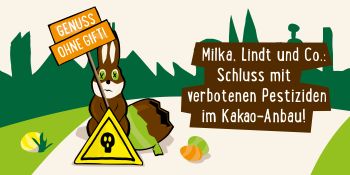 Osteraktion 2023 - Verbotene Pestizide im Kakaoanbau stoppen!